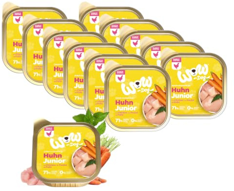 WOW Dog Welpen-Nassfutter mit Huhn 11 x 150g | ohne Getreide & Zucker