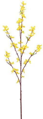 Panonw 6 pz orchidee artificiali fiori di seta gialla falsa inverno gelsomino lungo stelo, orchidee artificiali decorazione floreale per interni ed esterni, matrimoni, casa, camera da letto cortile