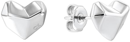 Calvin Klein Orecchini a Perno da Donna Collezione FACETED HEART a Forma di Cuore - 35000041