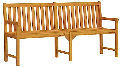 vidaXL Akazienholz Massiv Gartenbank Sitzbank Parkbank Holzbank Massivholzbank Bank Gartenmöbel Terrassenbank Balkonbank Outdoor 180cm