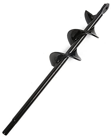 Broca para barrena de jardín, broca excavadora de agujeros para postes con diámetro de vástago de 3/8 pulgadas, herramienta de maceta rápida en espiral para plantar bulbos de plántulas, 80 x 250 mm