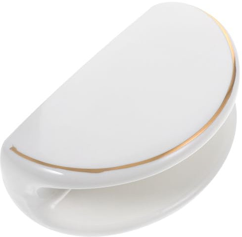 Luxshiny Kerntyp Keramischer Serviettenhalter Mit Elegantem Goldenen Rand Für Stilvolle Tischdekoration Für Küche Restaurant Und Feierlichkeiten