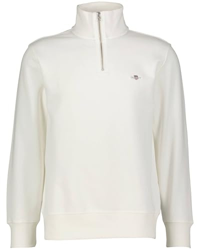 Gant REG Shield Sweat-Shirt Demi-Fermeture éclair, Coquille d'œuf, XXXL