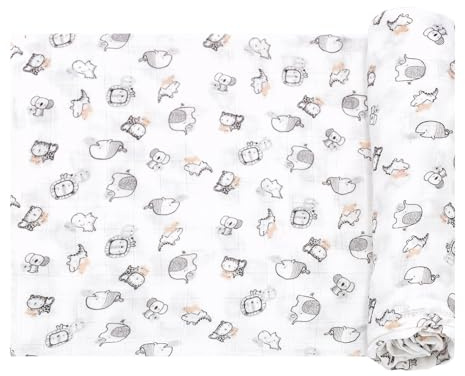 Ellepi Coperta neonato mussola cotone bambù lettino culla (Neutro), 12588