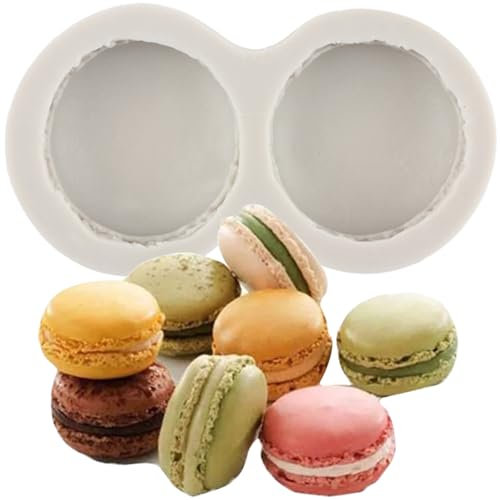 MINFEIDMS Macaroon Silicone Mould Macaron Fondant Moulds for Cake Decoration Cupcake Topper Candy Chocolate Gum Paste Polymer Clay