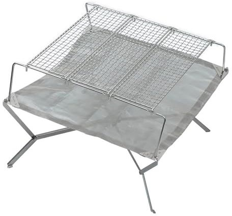 demaxiyad Tragbarer Grill, Klappgrill, BBQ-Grill, Holzkohlegrill, tragbar zum Grillen, zusammenklappbarer Grill, für Outdoor-Camping, Wandern, Reisen