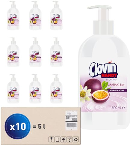 Handy Eco Lot de 10 savon liquide pour les mains au parfum de fruit de la passion 500 ml