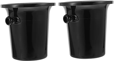 COLLBATH 2pièces Lot De Crachoirs à Vin Noirs Plastique Seau à Glace Rond à Double Oreilles Accessoires De Dégustation Vin Pour Fêtes Et Dégustations