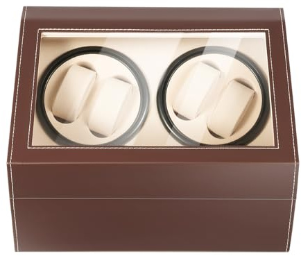 TaNeHaKi Automatik Uhrenbeweger Uhrenbox,Leder Aufbewahrungsboxen Mit 4 Uhrenbewe FüR Zuhause,Uhren Watch Winder Box