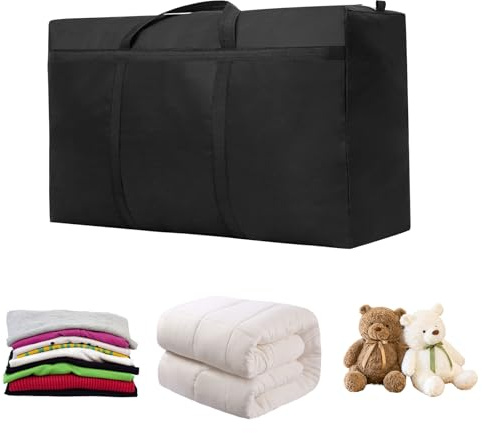 180 L Bolsa de Almacenamiento Extra Grande, 600D Oxford Bolsas de Mudanza | Impermeable Bolsa Grande Almacenamiento, Bolsa de Transporte, para Guardar Ropa Sabanas Mantas y Edredones(100 x 60 x 30 cm)