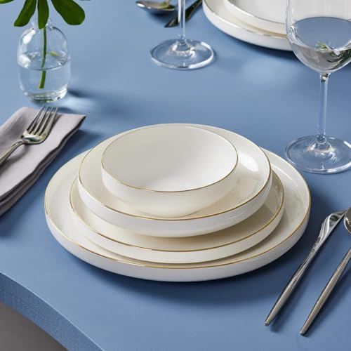 Karaca Streamline New Saturn Gold Service de Table 24 Pièces, 6 Personnes