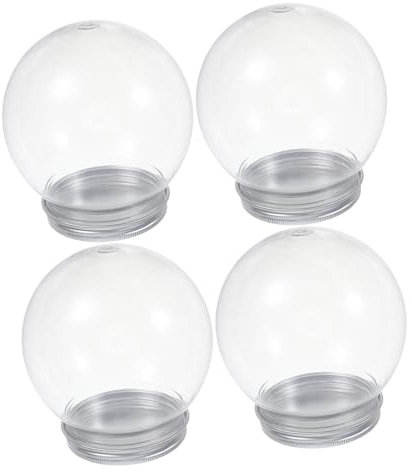 Cabilock 4stücke Schneekugel Teilig Transparente Wasser Kugeln Für Bastelprojekte Bruchsicher Wiederverwendbar Für Weihnachtsdekoration Kreative Einfach Selbst Gestalten