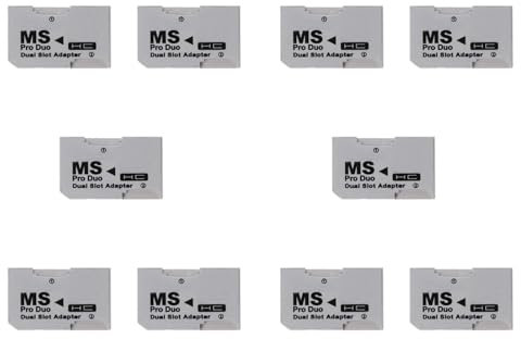 CENMEN 10X Card Reader Micro-SD TF to MS Pro Card Adapter Single Dual Slots for Gamepad