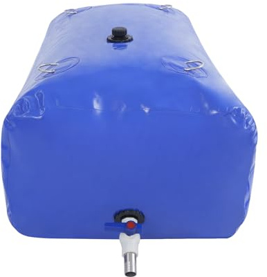 Tyvotrend Wasserblasen Aufbewahrungsbehälter, Wasserbehälter Faltbarer Wassertank, Notwasserspeicher Rectangle Wasserblasentank mit Wasserhahn, für Garten, Bauernhof