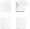 4 Pièces Autocollant Cache Interrupteur Mural, Type 86 Réversible Cache Prise Murale Étanche, Cache Prise Electrique pour Salle de Bain, Chambres, Cuisine, Extérieur, Blanc