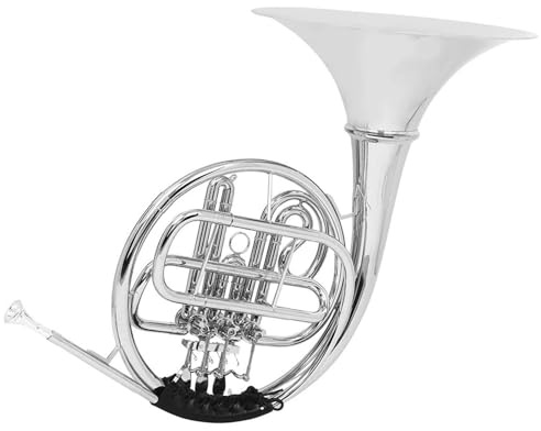 Waldhorn Professionelles 3 Tasten Waldhorn Versilbert Bb Geteilt Zweireihig Messing Musikinstrument Mit Koffer
