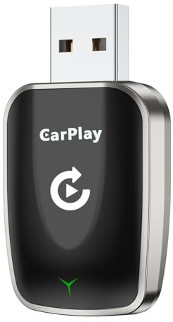 LecLooc CarPlay Wireless Adapter für iPhone,Upgrade Converts Wired auf Kabellose Mini Stabiler Plug und Play Wireless CarPlay Adapter Kompatibel mit iPhone iOS 10+ und Autos mit CarPlay(Schwarz)