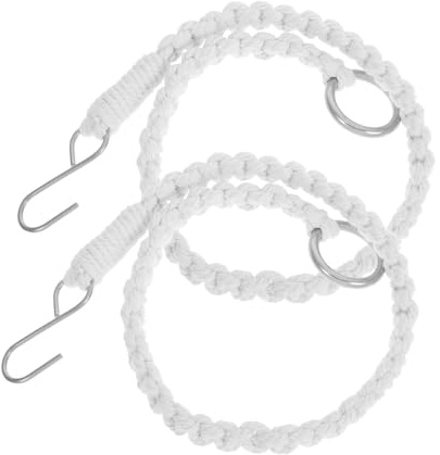 JOINPAYA Cuerda para Colgar Plantas De Algodón Beige 2 Piezas para Macetas Colgantes Interior y Exterior Extensión Ajustable para Decoración De Balcones y Porches Estilo Bohemio