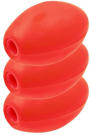 JEZERO Deep Water Fishing Floats: Great for Trail Markers, Dock Floats, Swim Buoy, Kayak Anchor Kit, Pool Buoy, Crabbing & Boats | Red, 6 x 3, 3-Pack