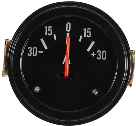JECOMPRIS Amperometro Digitale 12V-24V per Veicoli Agricoli e Camion, Monitoraggio 30A, Costruzione in Metallo Resistente, Facile Installazione per Integrazione Cruscotto