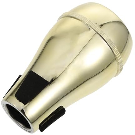 VICASKY Professioneller Abs Tenorposaunen Dämpfer in Gold für Leises Üben und Einfaches Tragen als Zubehör für Posaune und Musikalisches Zubehör