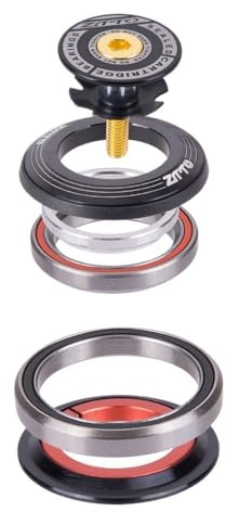 GFDSGRE SteuersäTze MTB Rennrad Steuersatz CNC 1 1/8-1 1/2 1,5 Tapered 28,6 Straight Tube Fahrradgabel Internes Lenklager(4252ST)