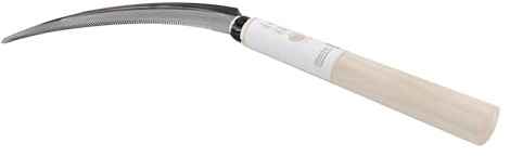 Wazakura Japanische Sichel mit Sägezahnklinge - Handsichel für Unkraut, Gras, Stauden - Scharfes Sichelmesser zum Jäten, Schneiden & Ernten, Made in Japan