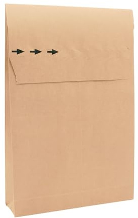 E-commerce Faltentasche Versandtaschen Versandbeutel mit Kraftliner Papier mit Aufreißfaden/Perforation Selbstklebend XS-XXL (25, XXL - 450 x 550 x 80 mm)