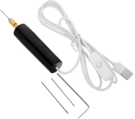 HONITANO Mini Taladro Eléctrico Portátil con Carga USB Kit con Brocas de Precisión para Joyería Resina y Manualidades DIY Herramienta de Taladrado Eléctrica Compacta para Proyectos
