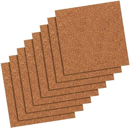 Quartet Cork Tiles, Bulletin Board Cork Panels 12 x 12 x 3/16, Natural, 8 Pack (108)
