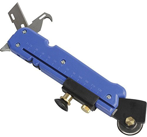 Cutter universel multifonctions World Tool - Venteo - Bleu- Adulte - Outil qui permet de couper en courbe/circulaire/droite