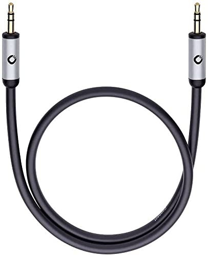 OEHLBACH I-Connect J-35 - Mobiles AUX Audiokabel, 3,5mm Klinke für Kopfhörer, KFZ, Smartphones (Stereo, Klinkenkabel, OFC, geschirmt) - 5 Meter schwarz