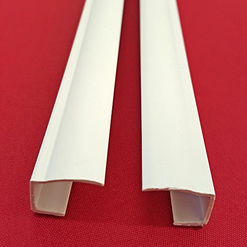 Easy-Shadow - 10 Stück Seitenschienen Länge 150 cm selbstklebend für Klemmfix-Rollo Verdunkelungsrollo - PVC Führungsschiene kürzbar Montage ohne Bohren Verdunkelung - weiß