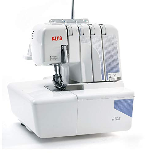 Alfa Profesional 8703 - Máquina de Coser Overlock, Color Blanco