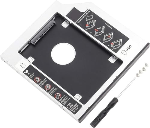 Boîtier pour disque dur RGBS SATA 12,7 mm - Universel - Pour ordinateur portable CD/DVD-ROM - Baie optique