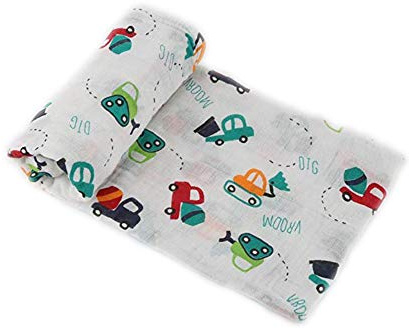 G-Tree Muslin Babydecke Girls - „Spielzeug-Auto-Druck“ Muslin Swaddle Decken - große Größe 47 „x 47“ Mulltuch - perfekte Babyparty-Geschenke