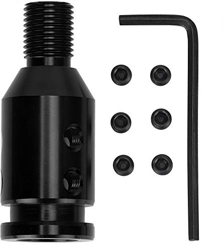 Steuergriffadapter – geeignet für Mini Cooper Shift Knob Adapter Knopfwechsel für Wechsel, Universal, kabellos, 12 x 1,25 cm (schwarz)