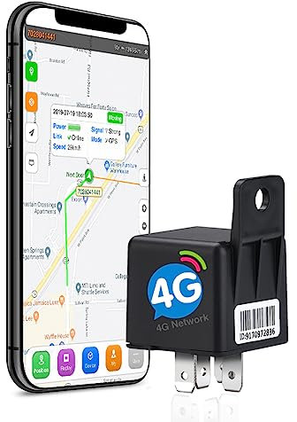 SinoTrack ST-907L 4G Vehicle Car GPS Tracker, Car Relay Anti Lost Alarm Locator Real-Time Location Remote Control Cut Off Oil and Power Device for Car Motorcycle Truck Taxi, Support Free Platform