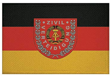 U24 Aufnäher DDR Zivilverteidigung Fahne Flagge Aufbügler Patch 9 x 6 cm