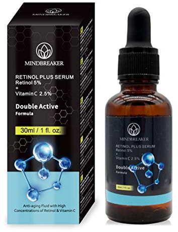 Siero naturale al retinolo alla vitamina C 5%, nuova formula per il trattamento della pelle, crema idratante, occhiaie, cicatrici, cura della pelle biologica per viso e occhi