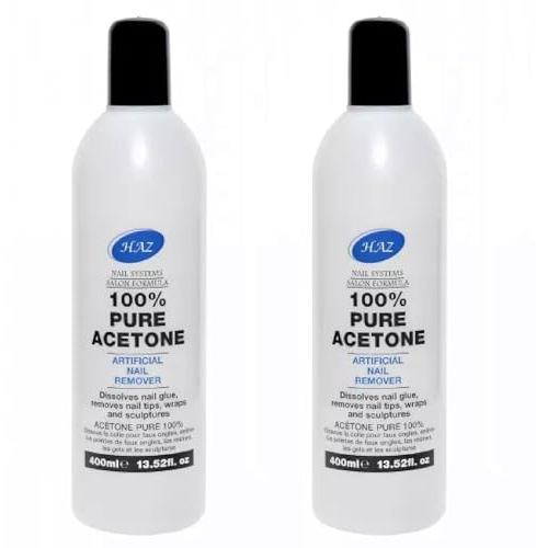 HAZ 100% puro acetone per rimozione unghie, 400 ml