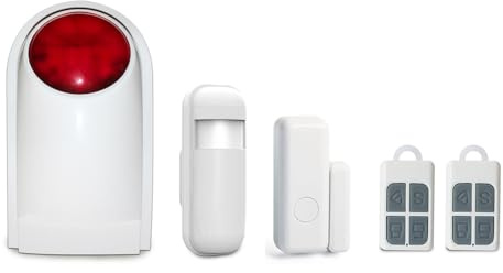 aixi-SHS Tuya WiFi 433 MHz Sirena Inteligente Luz Intermitente Seguridad del hogar, Compatible con Amazon Alexa, Smart Life App Control (Sistema de Alarma Sirena)