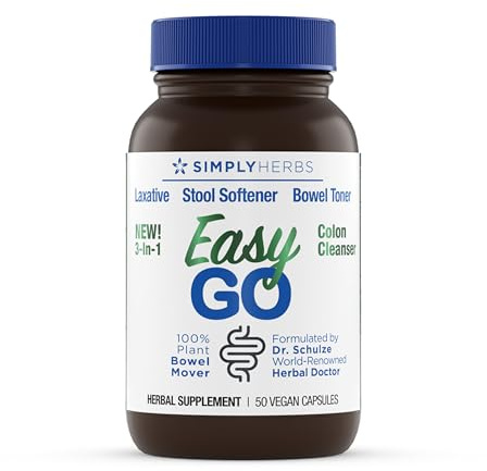 Easy Go Darmschwärmer – Formuliert von Dr. Schulze's – Sanftes Abführmittel, DarmToner und StuhlWeichspüler | 100% pflanzliche natürliche Darmreinigung – fördert regelmäßigen & vollständigen