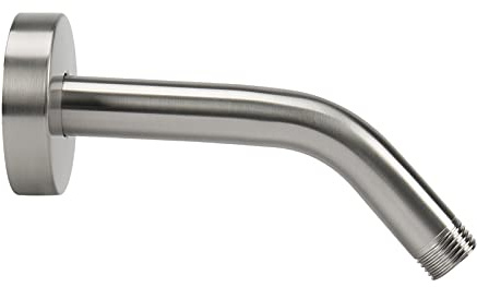 NearMoon Shower Arm + Flange + Teflon Tape, Made of 304 Stainless Steel, Shower Head Extension Extender Pipe Arm, Wall-Mounted for Fixed Bathroom Shower Head, Never Rust (6 Inch, Brushed Nickel)