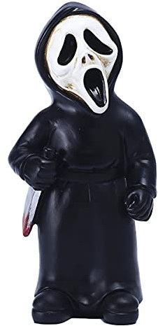BANNESE Horror Movie Garden Gnomes Decoration, Halloween Sculpture Horror Movie Reaper Ornaments Resin Outdoor Crafts for Home Patio Yard Or Lawn
