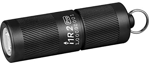 OLIGHT I1R 2 Pro EOS EDC Keychain Torch 180 Lumens Twist-Switch LED Flashlights Powered by USB Rechargeable Battery, Tiny Pocket Lamp for Hiking or Camping (Black)