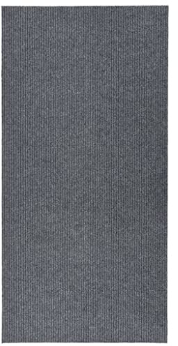 vidaXL Schmutzfangläufer Gel-Rückseite Sauberlaufmatte Schmutzfangmatte Fußmatte Teppich Läufer Schmutzmatte Teppichläufer Grau 100x200cm