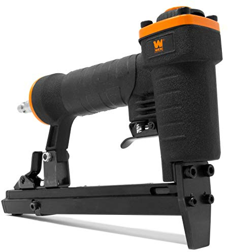 WEN 61706 20-Gauge 3/8-Inch Crown Air-Powered Pneumatic T50 Stapler for Upholstery and Woodworking