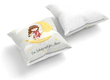 easyprint Kissen selbst gestalten | personalisiert mit Name | Design EIN Schutzengel für ... | Motivkissen | 40 x 40 cm | Geschenk | Geburtstag | Fotokissen
