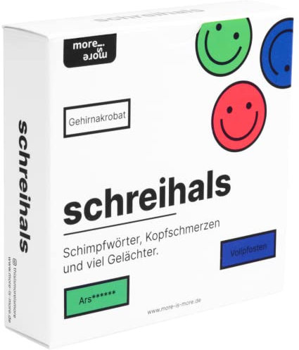 Schreihals - das Partyspiel mit Schimpfwörtern, Kopfschmerzen und viel Gelächter - Perfekt für jeden Spieleabend mit Freunden - Kartenspiel für JGA, WG Party, für Silvester oder als Geschenk